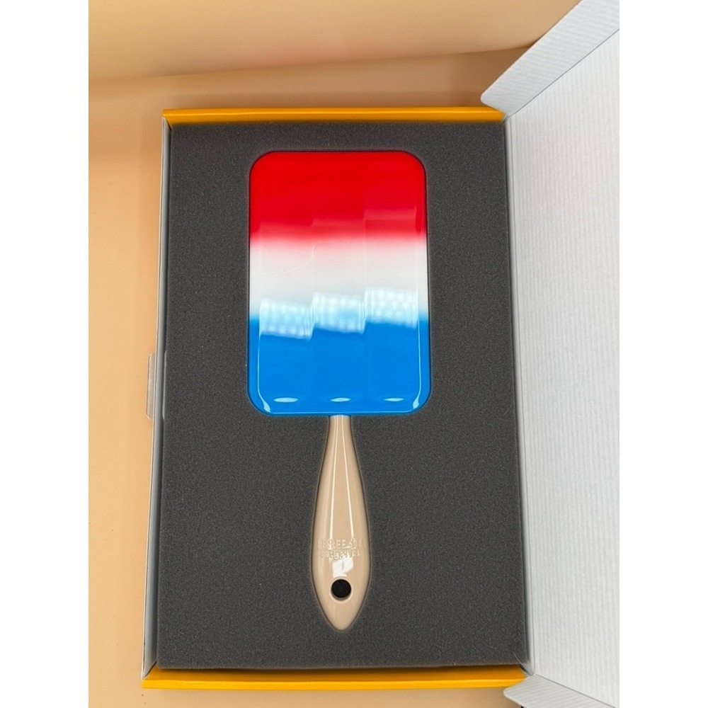 Jeffree Star Cosmetics Bomb Pop Hand Mirror Red White Blue Boxed Scratched
